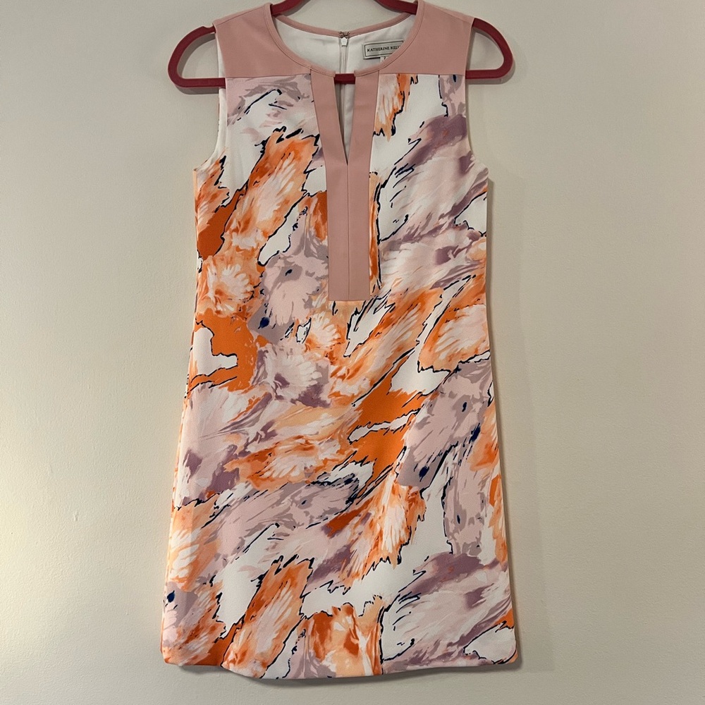 Katherine Kelly Multicolor Abstract Mini Dress